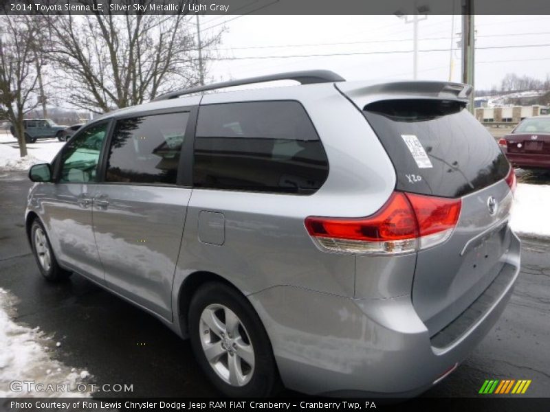 Silver Sky Metallic / Light Gray 2014 Toyota Sienna LE