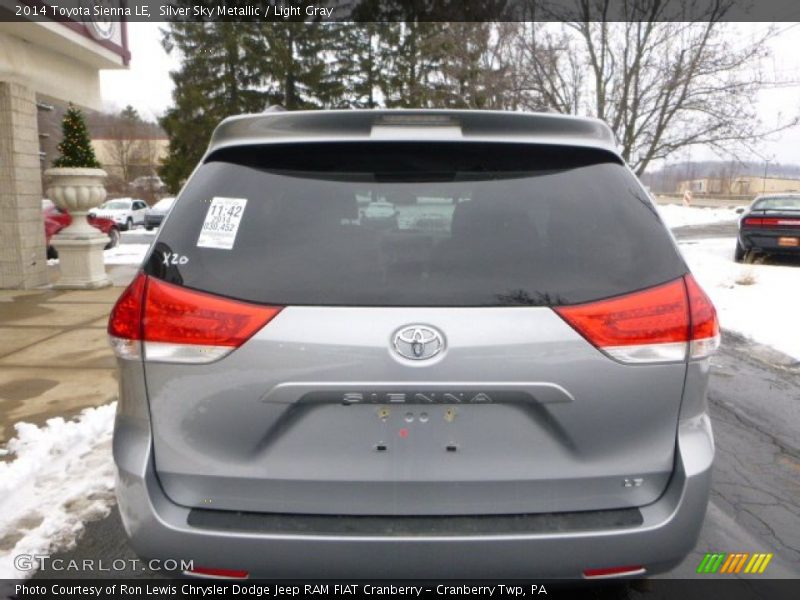 Silver Sky Metallic / Light Gray 2014 Toyota Sienna LE