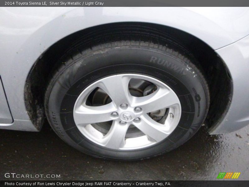 Silver Sky Metallic / Light Gray 2014 Toyota Sienna LE