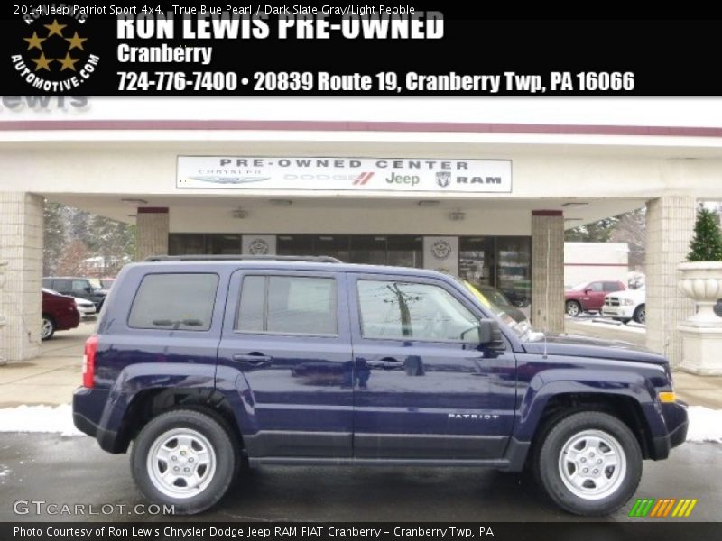 True Blue Pearl / Dark Slate Gray/Light Pebble 2014 Jeep Patriot Sport 4x4