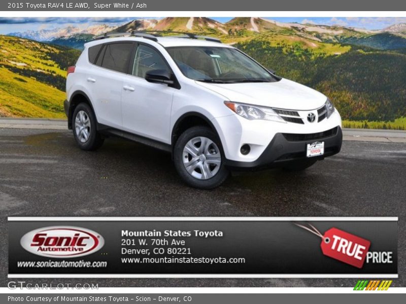 Super White / Ash 2015 Toyota RAV4 LE AWD