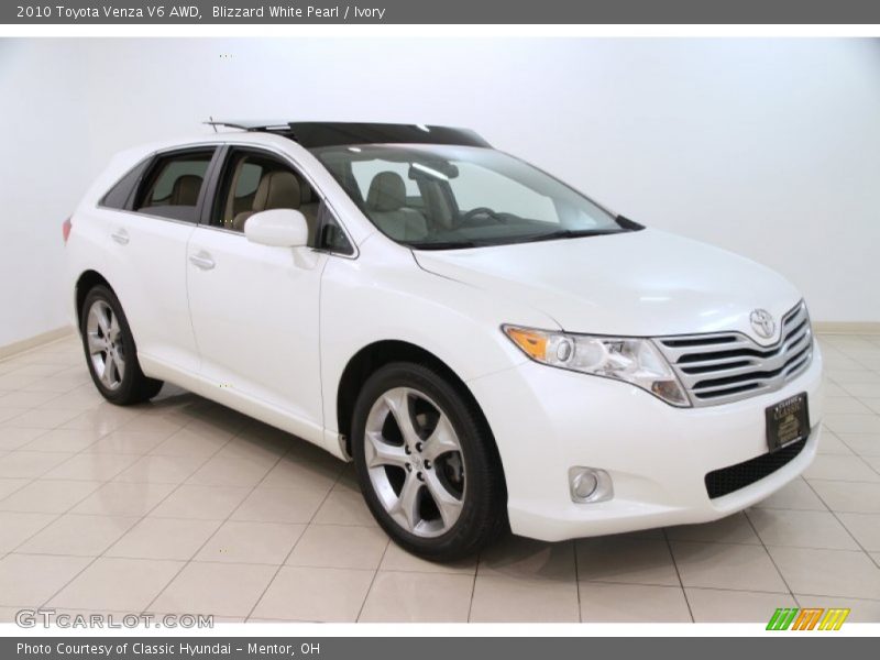 Blizzard White Pearl / Ivory 2010 Toyota Venza V6 AWD