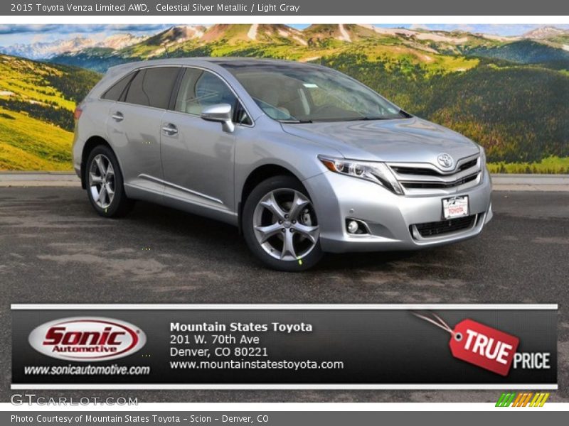 Celestial Silver Metallic / Light Gray 2015 Toyota Venza Limited AWD