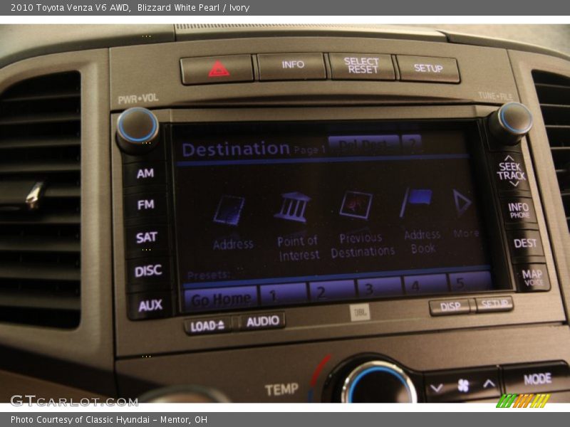 Blizzard White Pearl / Ivory 2010 Toyota Venza V6 AWD