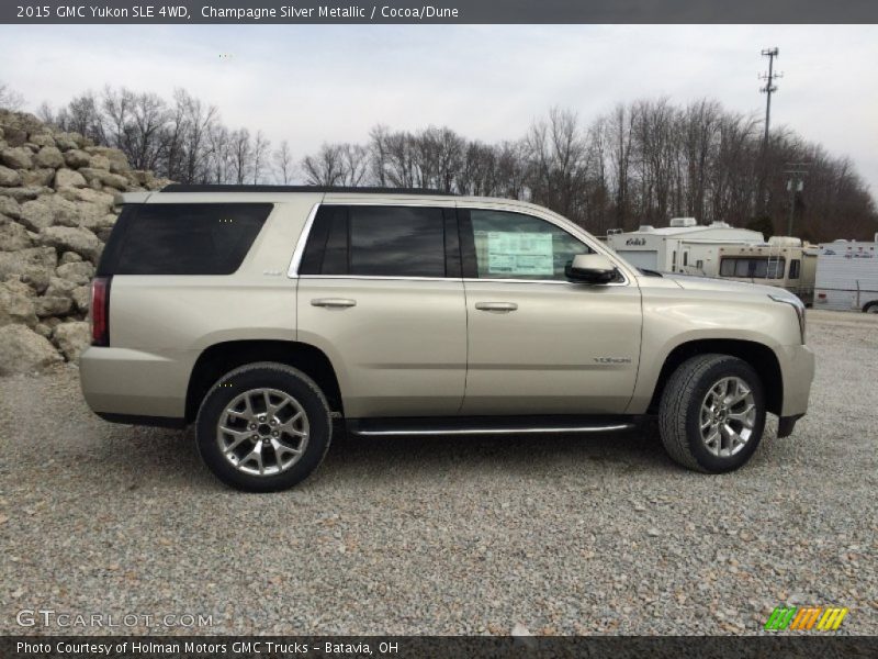 Champagne Silver Metallic / Cocoa/Dune 2015 GMC Yukon SLE 4WD