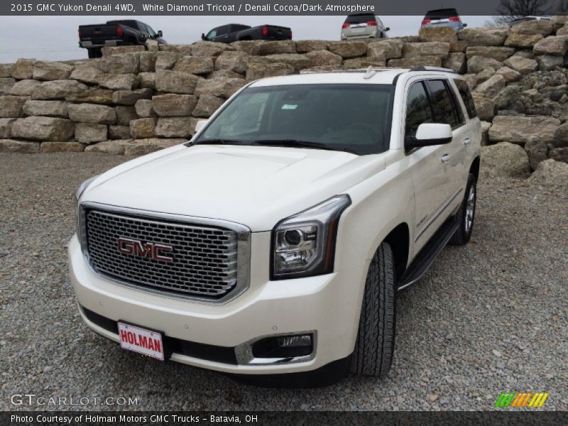 White Diamond Tricoat / Denali Cocoa/Dark Atmosphere 2015 GMC Yukon Denali 4WD