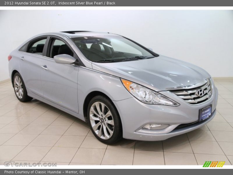 Iridescent Silver Blue Pearl / Black 2012 Hyundai Sonata SE 2.0T