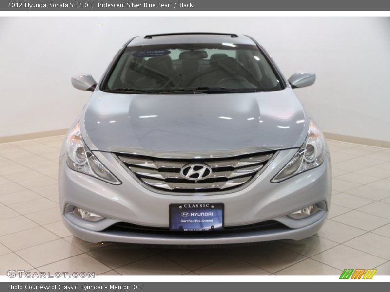 Iridescent Silver Blue Pearl / Black 2012 Hyundai Sonata SE 2.0T