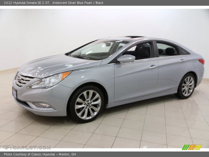Iridescent Silver Blue Pearl / Black 2012 Hyundai Sonata SE 2.0T