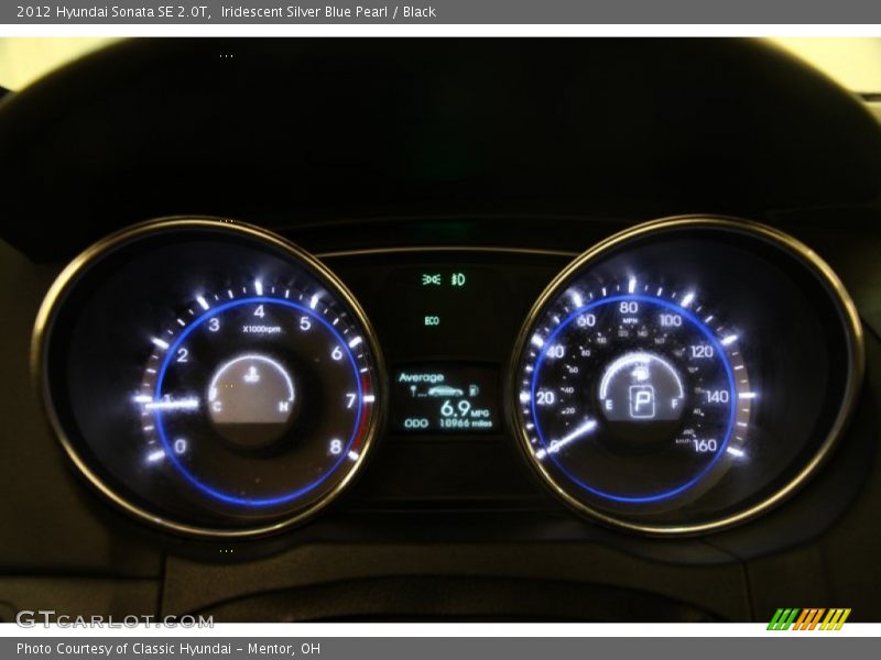 Iridescent Silver Blue Pearl / Black 2012 Hyundai Sonata SE 2.0T