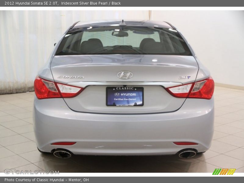 Iridescent Silver Blue Pearl / Black 2012 Hyundai Sonata SE 2.0T