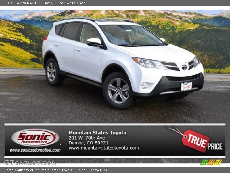 Super White / Ash 2015 Toyota RAV4 XLE AWD