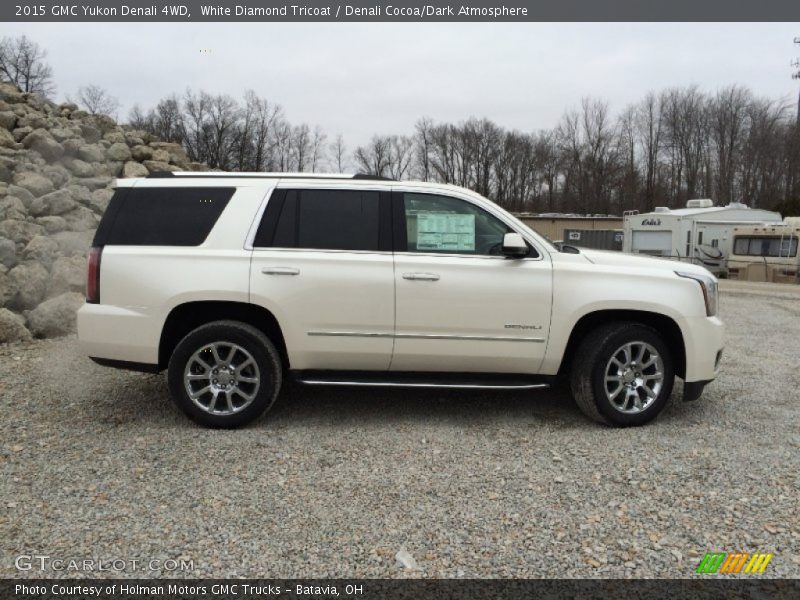 White Diamond Tricoat / Denali Cocoa/Dark Atmosphere 2015 GMC Yukon Denali 4WD