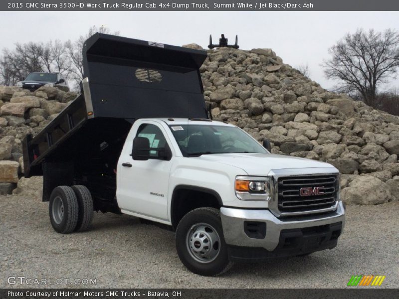 Summit White / Jet Black/Dark Ash 2015 GMC Sierra 3500HD Work Truck Regular Cab 4x4 Dump Truck