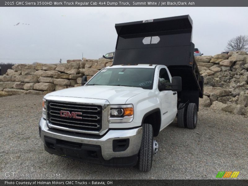 Summit White / Jet Black/Dark Ash 2015 GMC Sierra 3500HD Work Truck Regular Cab 4x4 Dump Truck