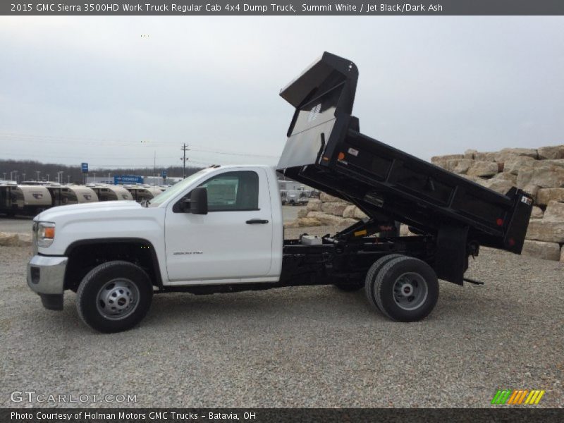 Summit White / Jet Black/Dark Ash 2015 GMC Sierra 3500HD Work Truck Regular Cab 4x4 Dump Truck