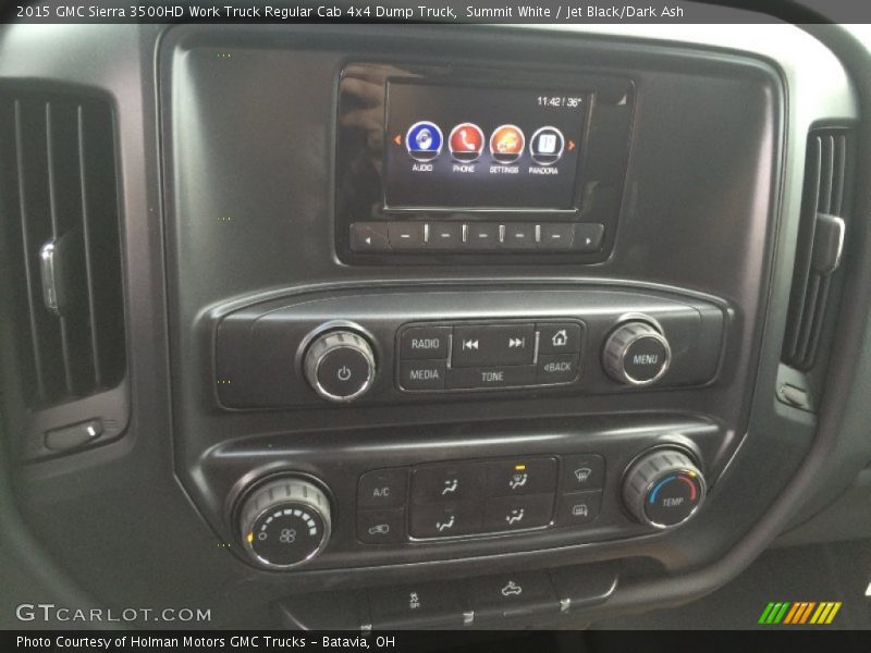 Summit White / Jet Black/Dark Ash 2015 GMC Sierra 3500HD Work Truck Regular Cab 4x4 Dump Truck