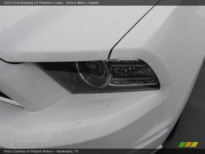 Oxford White / Saddle 2014 Ford Mustang V6 Premium Coupe