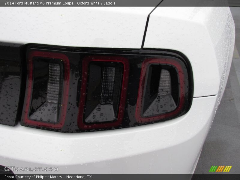 Oxford White / Saddle 2014 Ford Mustang V6 Premium Coupe