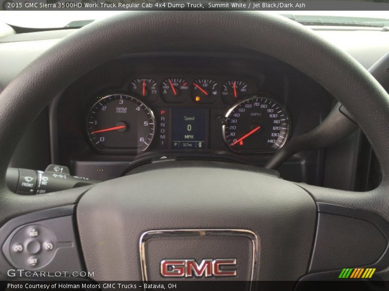 Summit White / Jet Black/Dark Ash 2015 GMC Sierra 3500HD Work Truck Regular Cab 4x4 Dump Truck