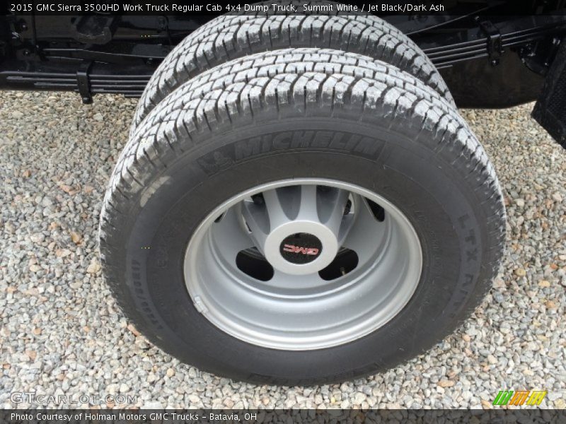Summit White / Jet Black/Dark Ash 2015 GMC Sierra 3500HD Work Truck Regular Cab 4x4 Dump Truck