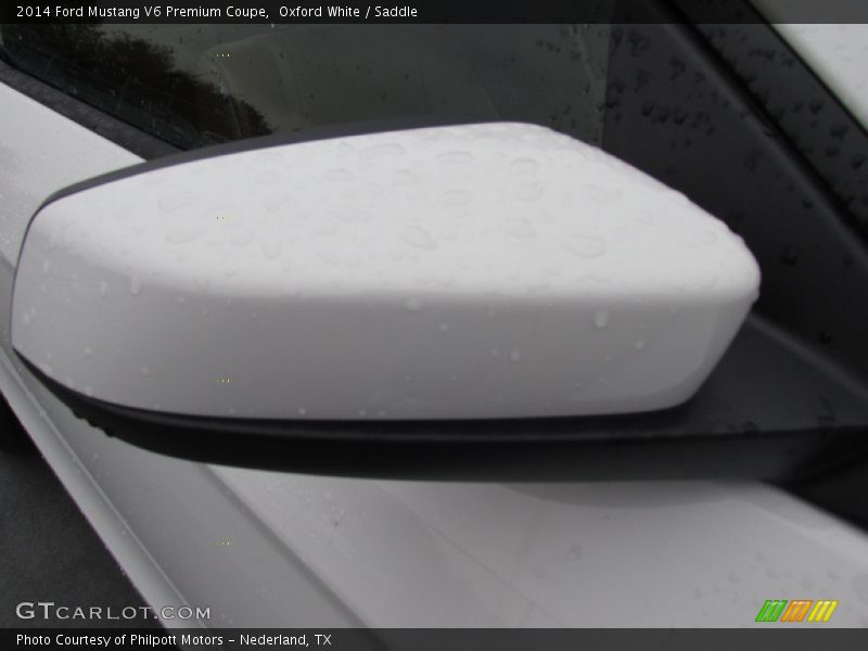 Oxford White / Saddle 2014 Ford Mustang V6 Premium Coupe