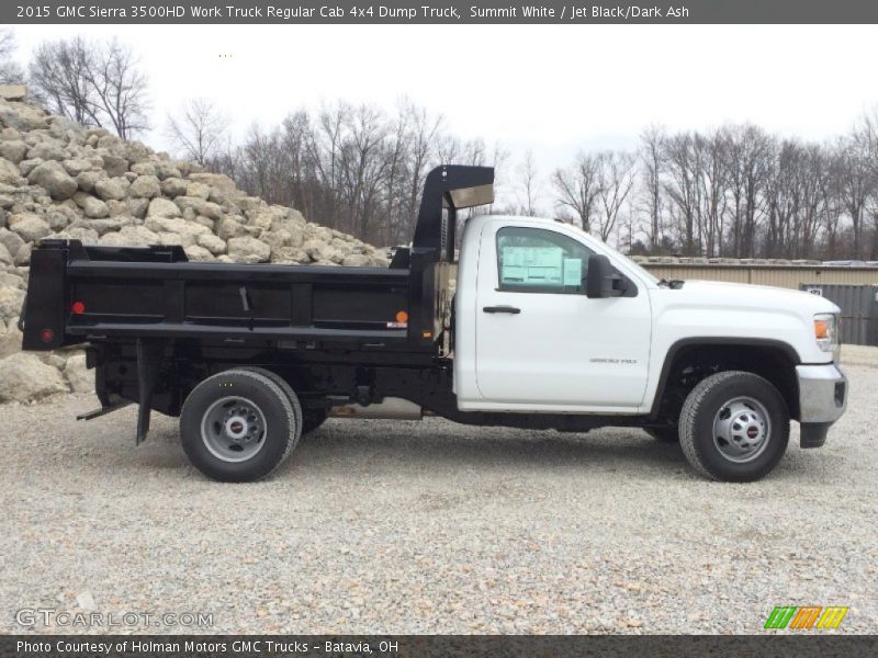 Summit White / Jet Black/Dark Ash 2015 GMC Sierra 3500HD Work Truck Regular Cab 4x4 Dump Truck