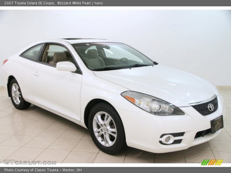 Blizzard White Pearl / Ivory 2007 Toyota Solara SE Coupe