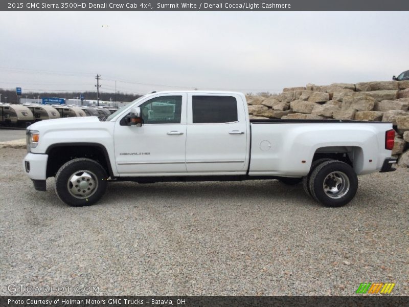 Summit White / Denali Cocoa/Light Cashmere 2015 GMC Sierra 3500HD Denali Crew Cab 4x4