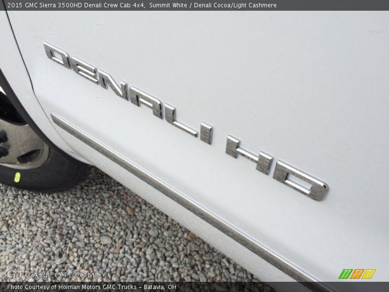 Summit White / Denali Cocoa/Light Cashmere 2015 GMC Sierra 3500HD Denali Crew Cab 4x4