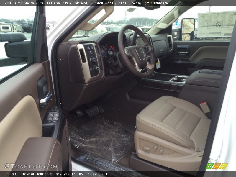 Summit White / Denali Cocoa/Light Cashmere 2015 GMC Sierra 3500HD Denali Crew Cab 4x4