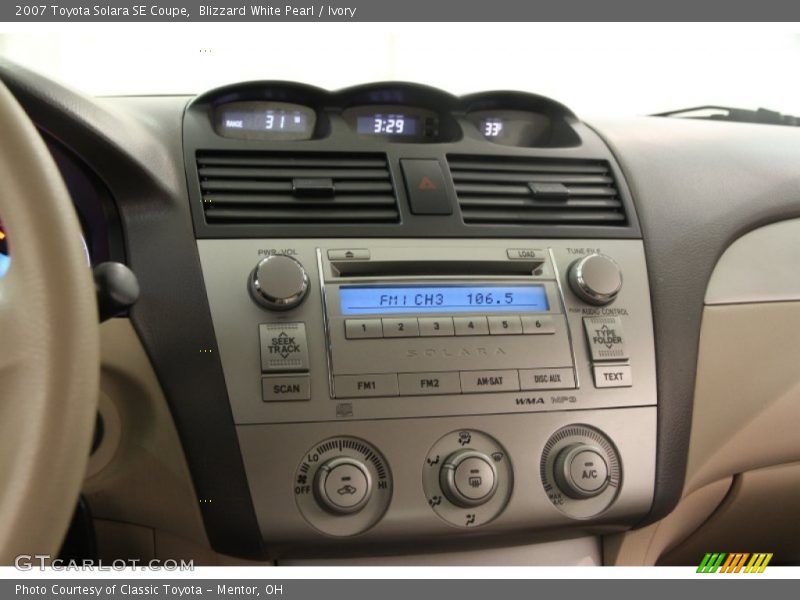 Blizzard White Pearl / Ivory 2007 Toyota Solara SE Coupe