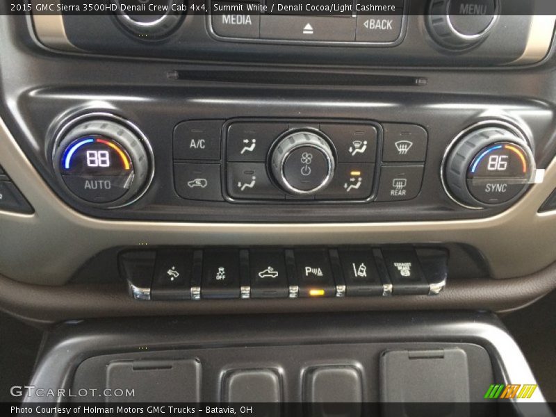 Summit White / Denali Cocoa/Light Cashmere 2015 GMC Sierra 3500HD Denali Crew Cab 4x4