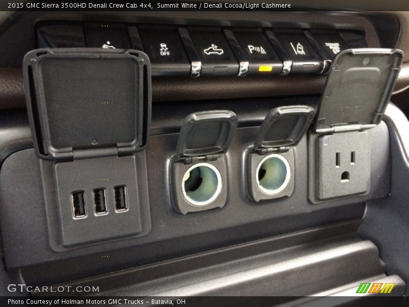 Summit White / Denali Cocoa/Light Cashmere 2015 GMC Sierra 3500HD Denali Crew Cab 4x4
