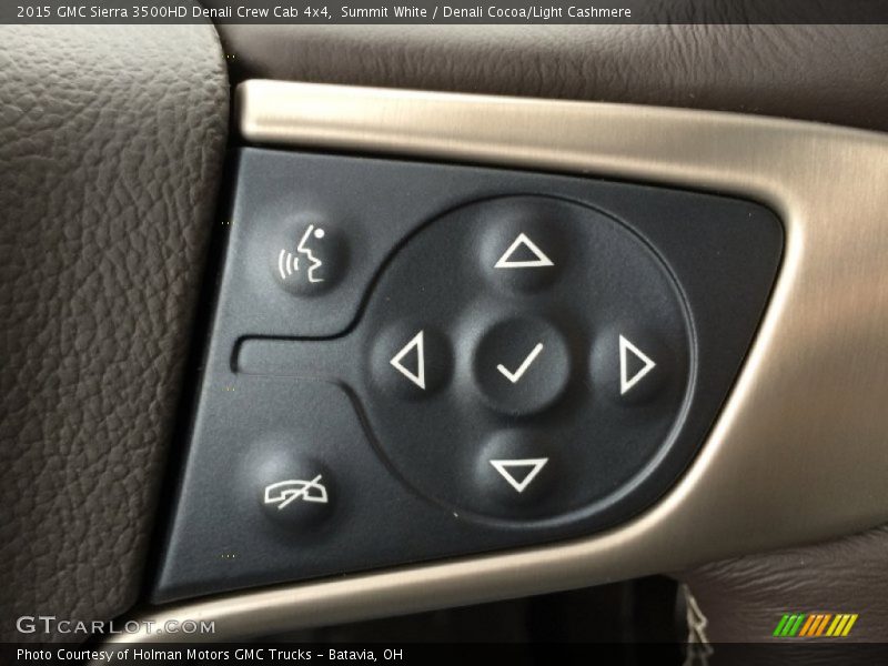 Summit White / Denali Cocoa/Light Cashmere 2015 GMC Sierra 3500HD Denali Crew Cab 4x4