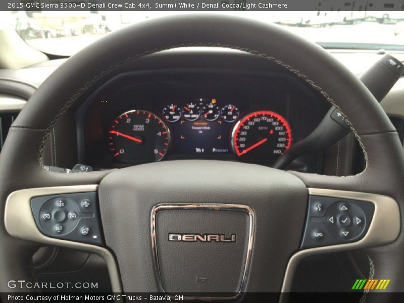 Summit White / Denali Cocoa/Light Cashmere 2015 GMC Sierra 3500HD Denali Crew Cab 4x4