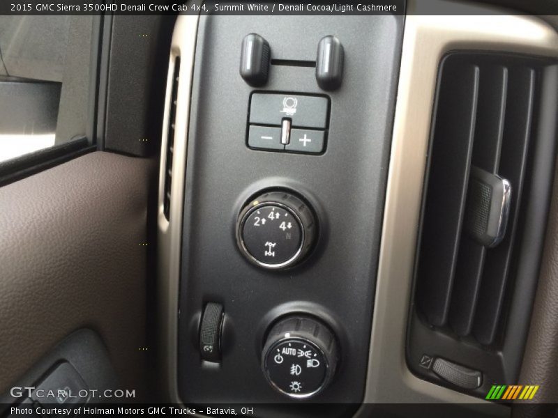 Summit White / Denali Cocoa/Light Cashmere 2015 GMC Sierra 3500HD Denali Crew Cab 4x4