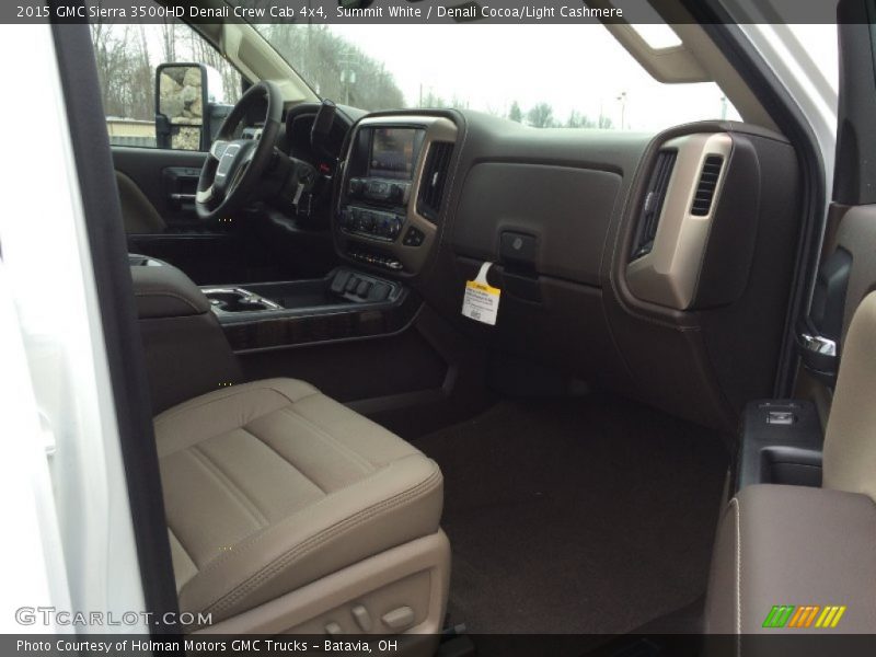 Summit White / Denali Cocoa/Light Cashmere 2015 GMC Sierra 3500HD Denali Crew Cab 4x4