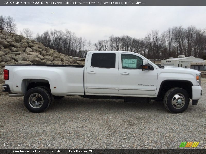 Summit White / Denali Cocoa/Light Cashmere 2015 GMC Sierra 3500HD Denali Crew Cab 4x4