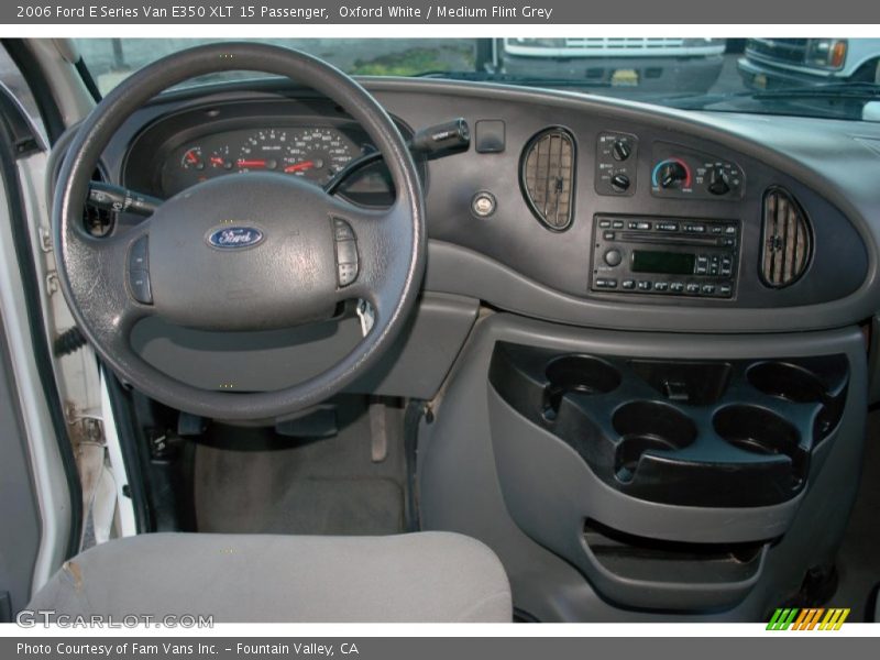 Oxford White / Medium Flint Grey 2006 Ford E Series Van E350 XLT 15 Passenger