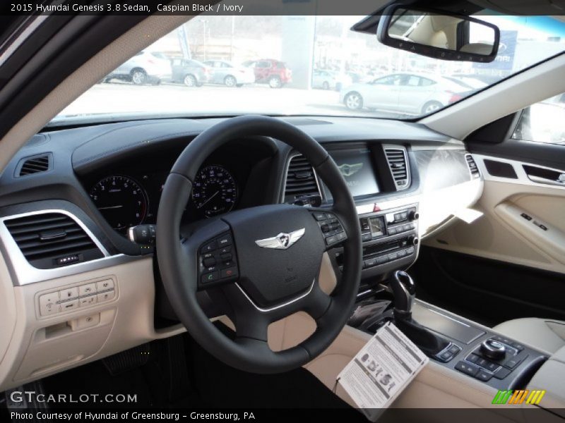 Caspian Black / Ivory 2015 Hyundai Genesis 3.8 Sedan