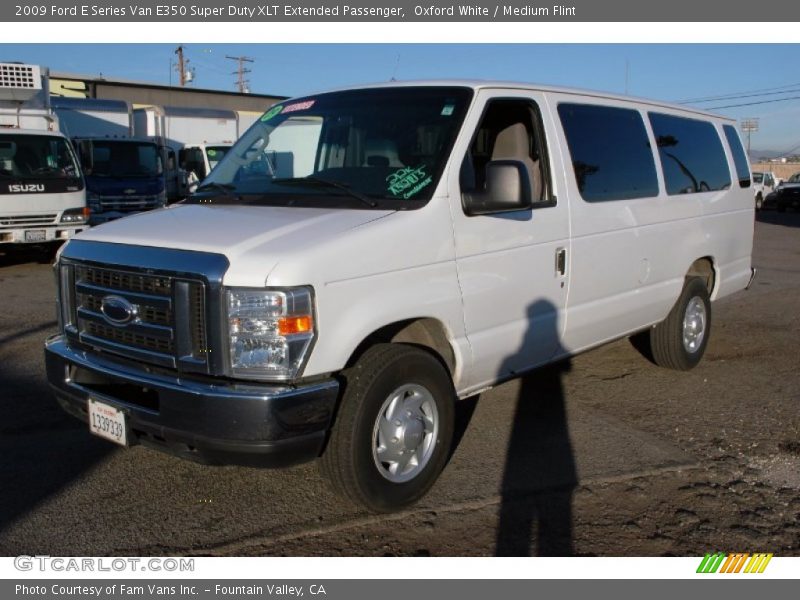 Oxford White / Medium Flint 2009 Ford E Series Van E350 Super Duty XLT Extended Passenger