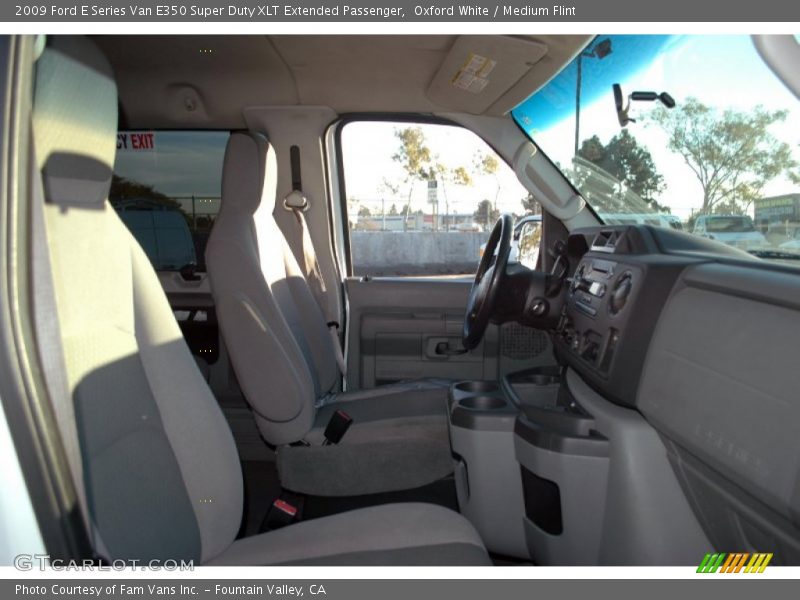 Oxford White / Medium Flint 2009 Ford E Series Van E350 Super Duty XLT Extended Passenger