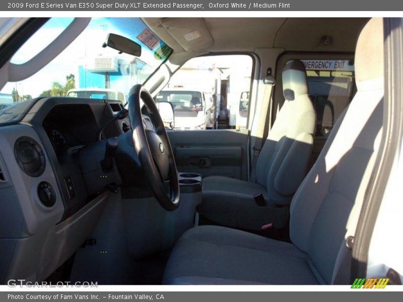 Oxford White / Medium Flint 2009 Ford E Series Van E350 Super Duty XLT Extended Passenger