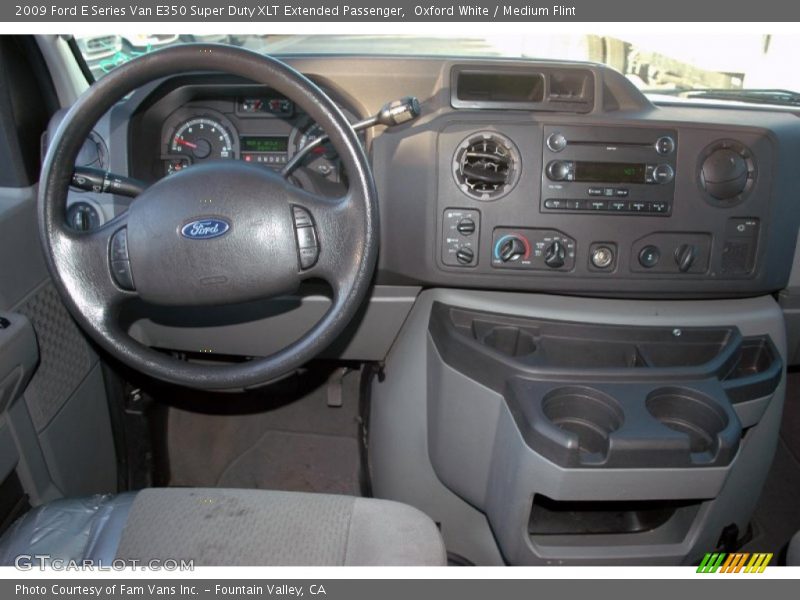 Oxford White / Medium Flint 2009 Ford E Series Van E350 Super Duty XLT Extended Passenger