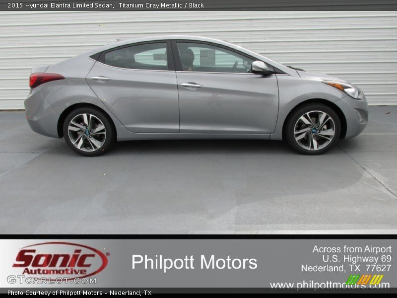 Titanium Gray Metallic / Black 2015 Hyundai Elantra Limited Sedan