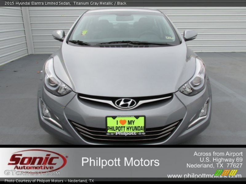 Titanium Gray Metallic / Black 2015 Hyundai Elantra Limited Sedan
