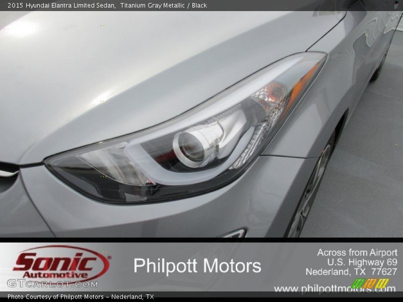 Titanium Gray Metallic / Black 2015 Hyundai Elantra Limited Sedan