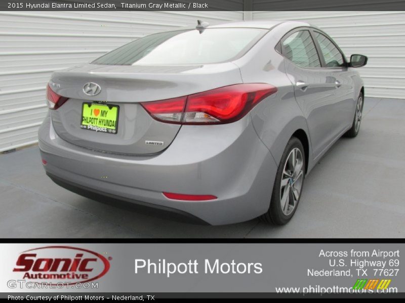 Titanium Gray Metallic / Black 2015 Hyundai Elantra Limited Sedan