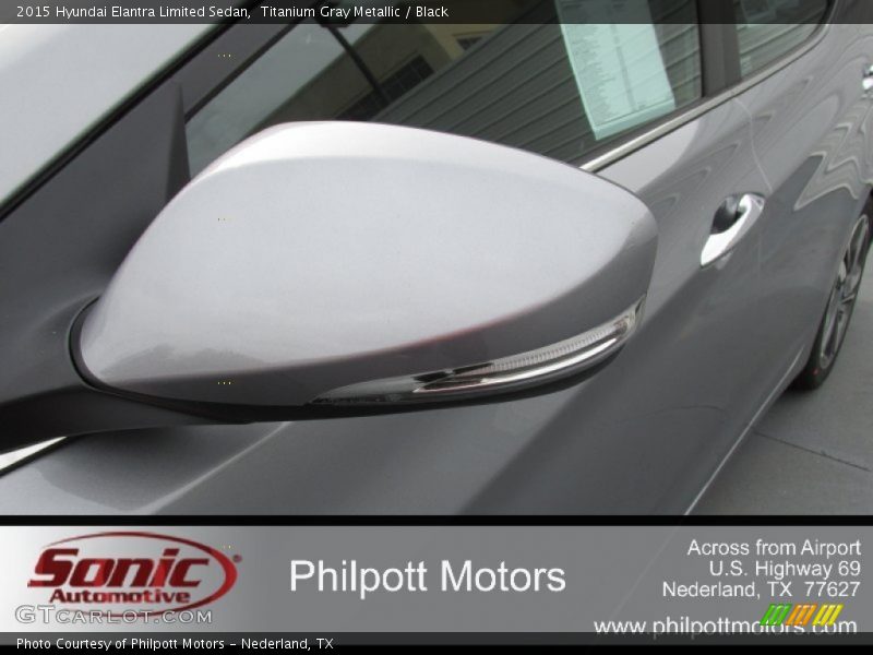 Titanium Gray Metallic / Black 2015 Hyundai Elantra Limited Sedan